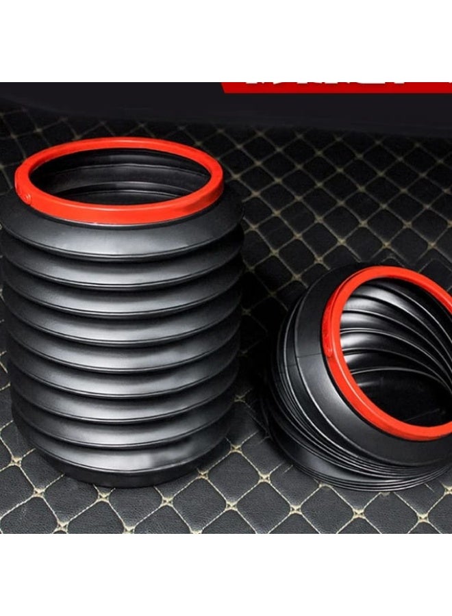 Collapsible Car Trash Can - Portable Leakproof Car Dustbin - Multifunctional Pop-Up Folding Trash Bin for Car, Office, and Outdoor Camping - Compact Space-Saving Car Organizer - Image 2